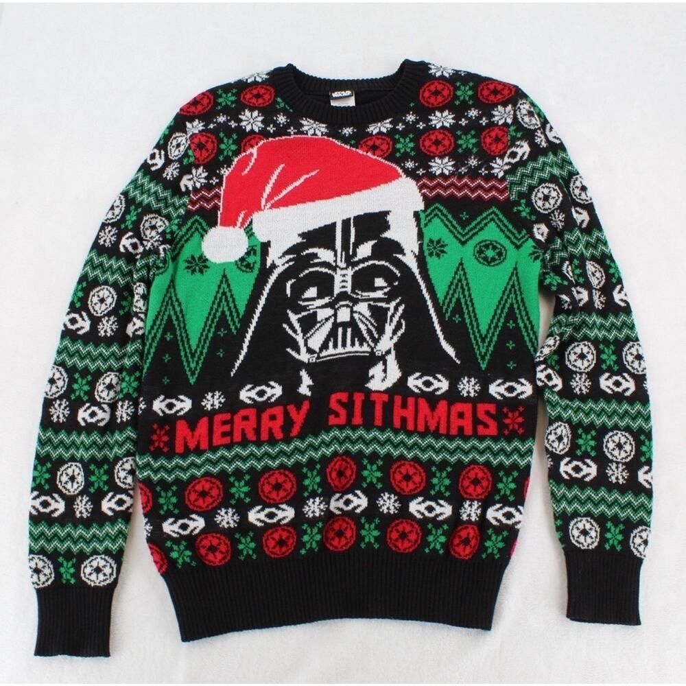 Adult Size Medium Merry Sithmas Darth Vader Star Wars UGLY Christmas Sweater